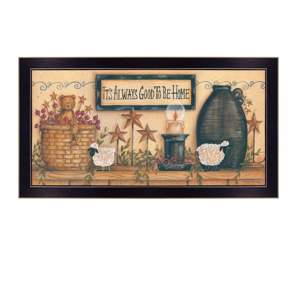 HomeRoots Its Always Good to Be Home Framed Wall Art - Modern Typography Print for Stylish Home Décor 405292