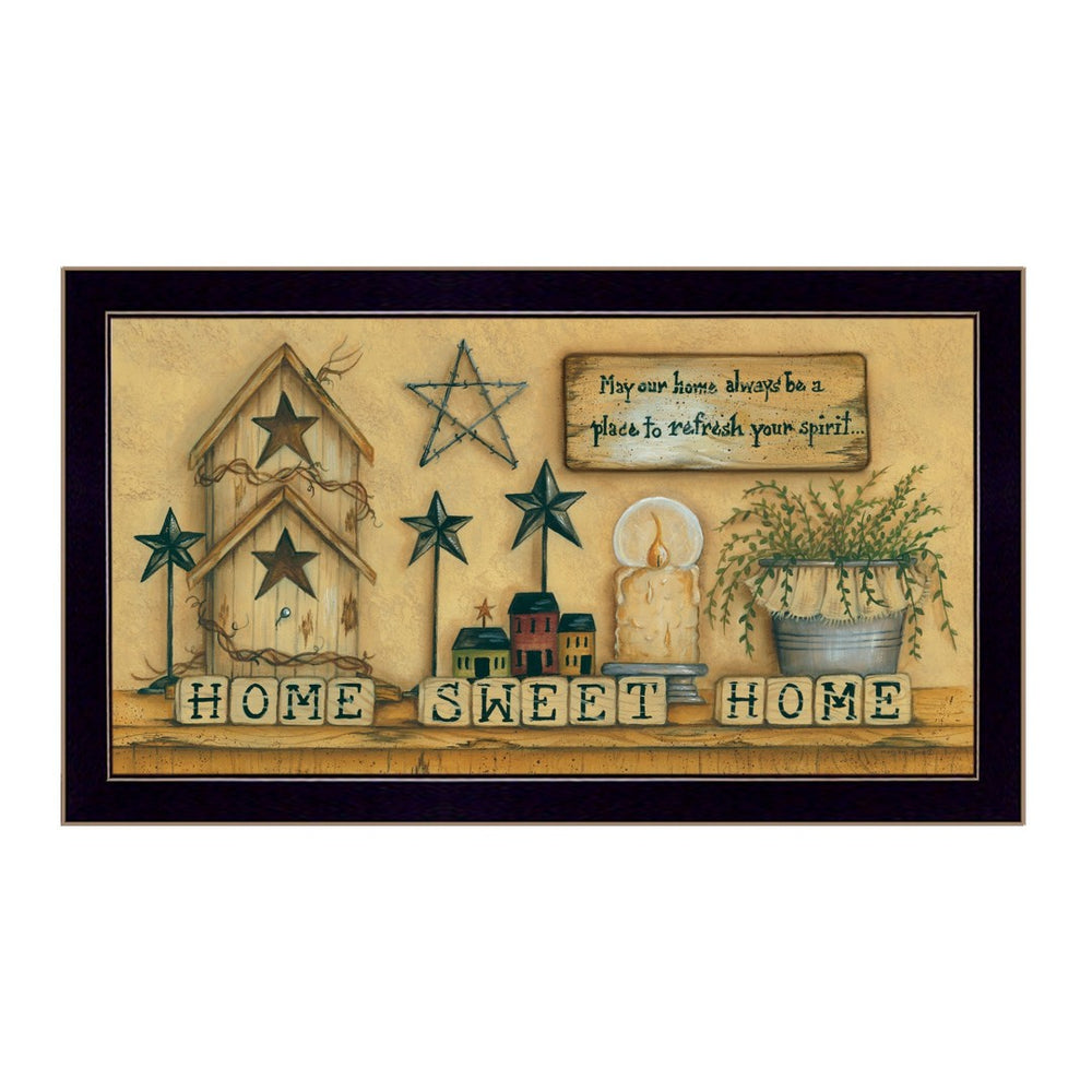 HomeRoots Home Sweet Home Framed Print Art - Stylish Wall Decor for Living Rooms, Entryways, & More! 405305