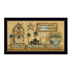 HomeRoots Home Sweet Home Framed Print Art - Stylish Wall Decor for Living Rooms, Entryways, & More! 405305