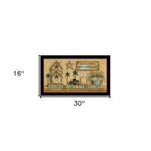 HomeRoots Home Sweet Home Framed Print Art - Stylish Wall Decor for Living Rooms, Entryways, & More! 405305