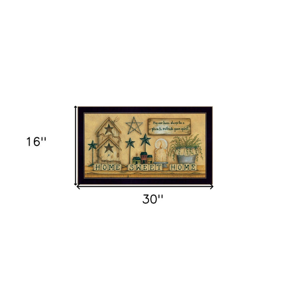 HomeRoots Home Sweet Home Framed Print Art - Stylish Wall Decor for Living Rooms, Entryways, & More! 405305