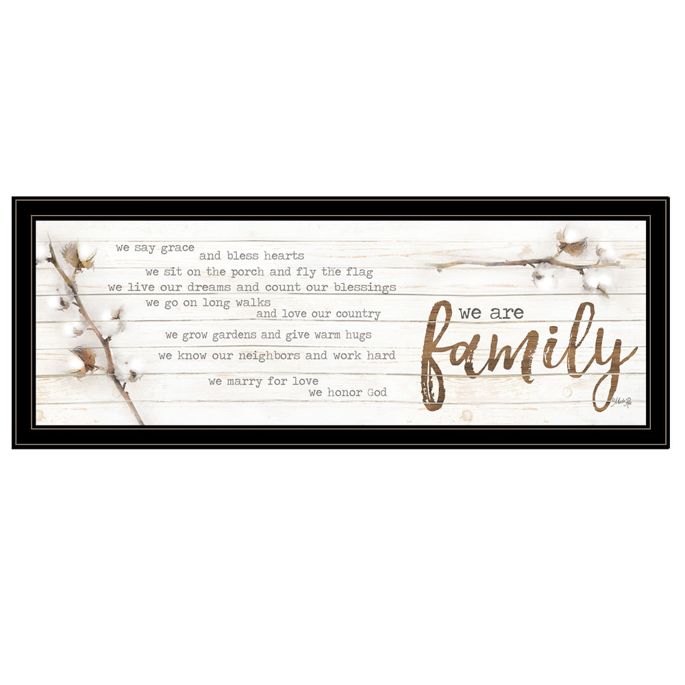 Homeroots We Are Family Black Framed Print Wall Art  Paper,Wood 405328
