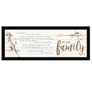 Homeroots We Are Family Black Framed Print Wall Art  Paper,Wood 405328