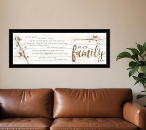 Homeroots We Are Family Black Framed Print Wall Art  Paper,Wood 405328