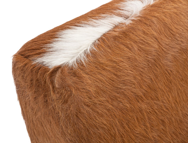 Sarreid Holloway Armchair - Luxurious Brown & White Fur, Stylish Leather & Acrylic For Modern Living Spaces Brown  40538