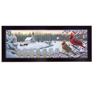 Homeroots White Crimson Morning 1 Black Framed Print Wall Art  Wood Paper And Texture 405502