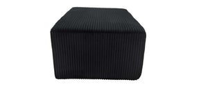English Elm Full Corduroy Upholstered Ottoman Low Profile Footrest for Relaxed Living Room Seating B2748P437022