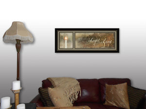 Homeroots Walk In The Light 1 Black Framed Print Wall Art  Wood Paper And Texture 405559