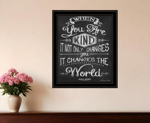 Homeroots When You Are Kind Black Framed Print Wall Art  Wood Paper 405579