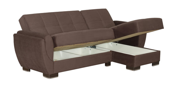 English Elm Primenest Versatile Upholstered Chaise Lounge - Convertible Sleeper With Storage & Pillows Included B030P303518-GIGA