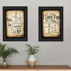Homeroots Set Of Two Sentiment Black Framed Print Wall Art - Stylish Decor To Elevate Your Living Space!  Mdf Paper Print Texture 405640