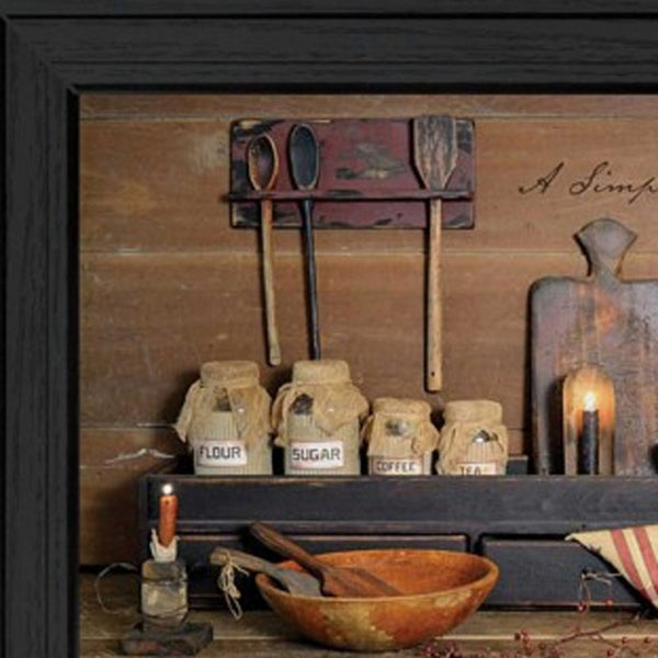 Homeroots Set Of Two Rustic Black Framed Print Wall Art  Mdf Paper Print Texture 405664