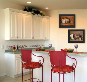 Homeroots Set Of Two Baking Supplies Black Framed Print Wall Art  Mdf Paper Print Texture 405665