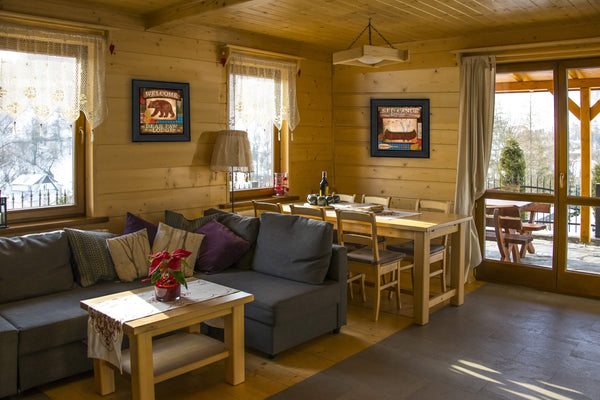 Homeroots Set Of Two Lodge Ii Black Framed Print Wall Art  Mdf Paper Print Texture 405676