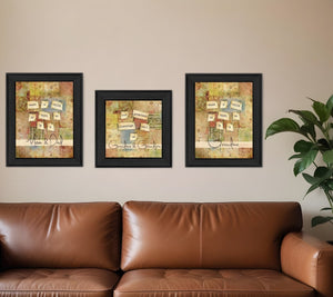 HomeRoots Set of Three Framed Child-Figure Prints in Black Frames for Modern Home Decor & Easy Hanging 405685
