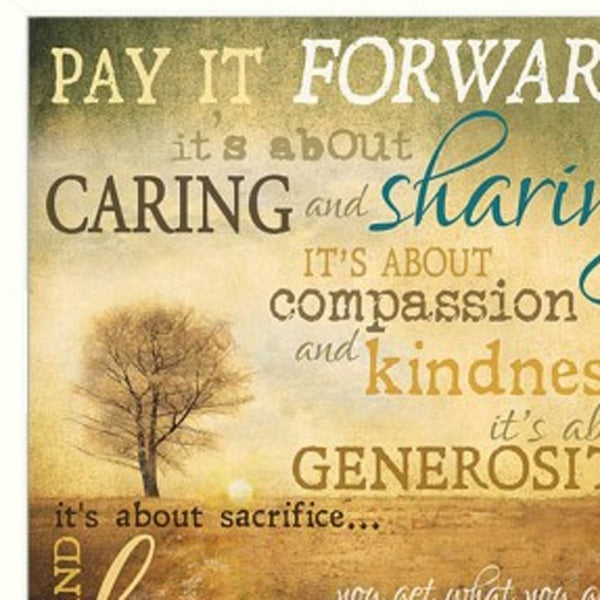 Homeroots Set Of Two Meaning 1 White Framed Print Wall Art  Mdf Paper Print Texture 405692