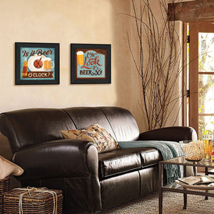 Homeroots Set Of Two Pumpkin Patch Black Framed Print Wall Art  Mdf Paper Print Texture 405694