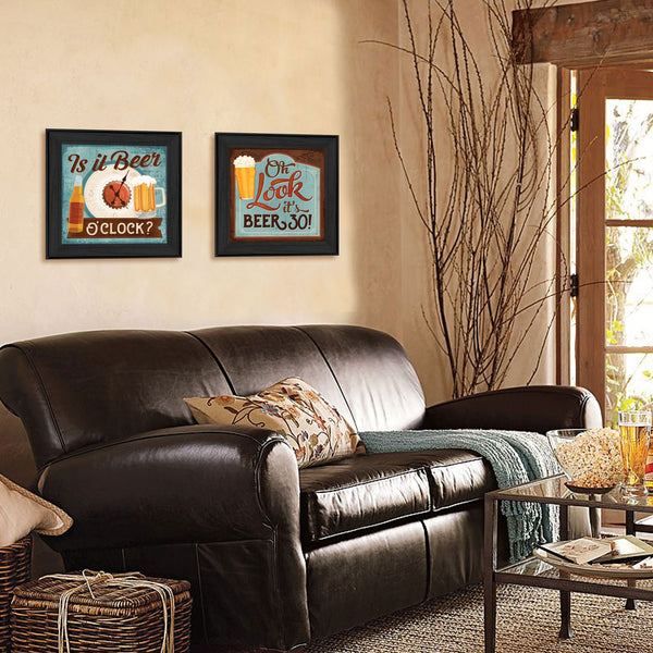 Homeroots Set Of Two Pumpkin Patch Black Framed Print Wall Art  Mdf Paper Print Texture 405694