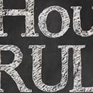HomeRoots Set of Two Family Rules Black Framed Wall Art - Modern Typography Prints for Stylish Home Decor 405713
