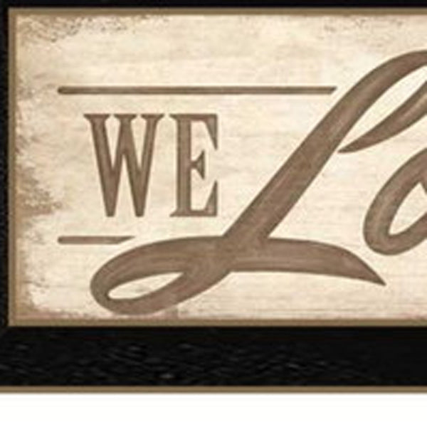 Homeroots Set Of Two Love Family And Friends Black Framed Print Wall Art  Mdf Paper Print Texture 405715