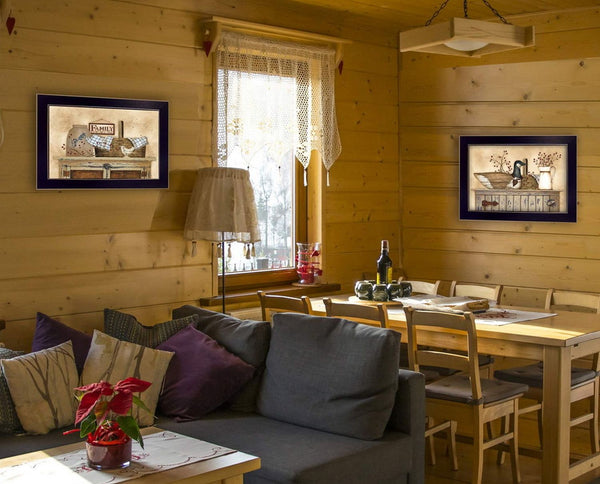 Homeroots Set Of Two Rustic Still Life Black Framed Print Wall Art  Wood Product Paper Print Uv Coating 405717