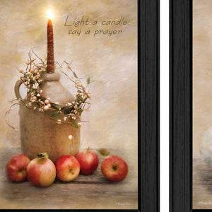 Homeroots Set Of Two Love Farmhouse Black Framed Print Wall Art  Mdf Paper Print Texture 405718