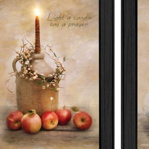 HomeRoots Set of Two Light a Candle Framed Prints - Modern Wall Art for Stylish Home Decor & Instant Focal Point 405719