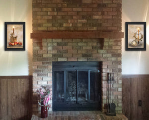 HomeRoots Set of Two Light a Candle Framed Prints - Modern Wall Art for Stylish Home Decor & Instant Focal Point 405719