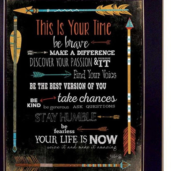HomeRoots Set of Two Arrows II Contemporary Black Framed Print Wall Art for Modern Home Décor Refresh 405727