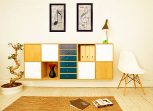 Homeroots Set Of Two Musical Notes Black Framed Print Wall Art  Mdf Paper Print Texture 405732