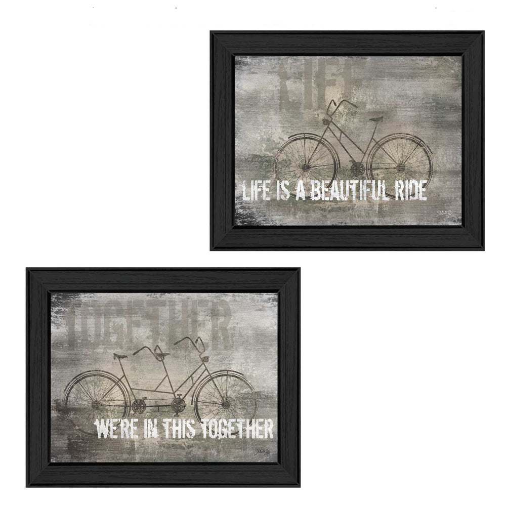 Homeroots Set Of Two In This Together Black Framed Print Wall Art  Wood Product Paper Print Uv Coating 405747