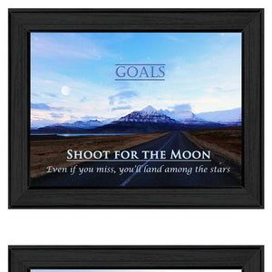 Homeroots Set Of Two Success 1 Black Framed Print Wall Art - Chic Home Decor For Stylish Living Spaces  Wood Product Paper Print Uv Coating 405751