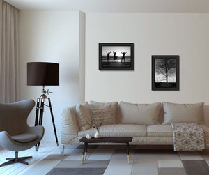 Homeroots Set Of Two Inspirational Black Framed Wall Art Prints – Elevate Your Space With Style And Color  Wood Product Paper Print Uv Coating 405757