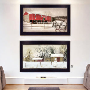HomeRoots Set of 2 Rectangular Paper Prints – Bold Block-Print Art for Modern Home Décor & Easy Hanging 405774