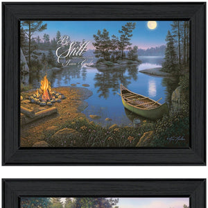 HomeRoots Set of 2 Framed Block-Print Art Pieces – Vibrant Decor for Home, Office & Gallery-Ready Style 405781