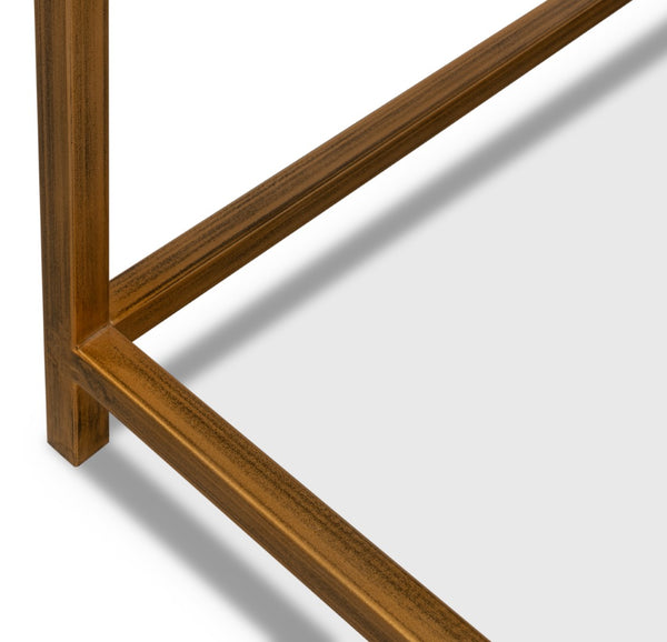 Sarreid Montvale Coffee Table/Bench - Luxurious Antiqued Vellum Finish With Leather And Iron Accents Beige  40578