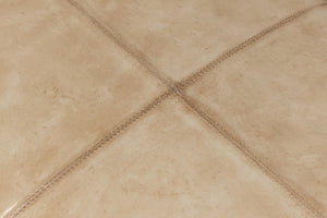 Sarreid Montvale Coffee Table/Bench - Luxurious Antiqued Vellum Finish With Leather And Iron Accents Beige  40578