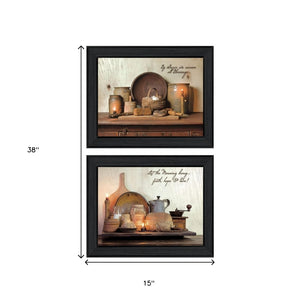 HomeRoots Set of 2 Stylish Rectangular Art Prints - Modern Countryside Decor for Living Room & Office Spaces 405798