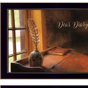 HomeRoots Set of 2 Framed Rectangular Art Prints - Modern Block-Print Decor for Stylish Interiors, Ready to Hang 405803