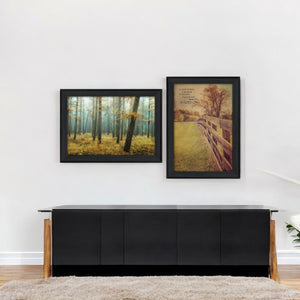 HomeRoots Set of 2 Framed Rectangular Paper Prints - Stylish Country Decor for Modern Homes & Eclectic Spaces 405807