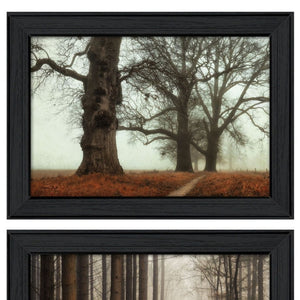 HomeRoots Set of 2 Framed Rectangle Prints - Modern Block-Print Art for Stylish Home Decor & Easy Wall Refresh 405815