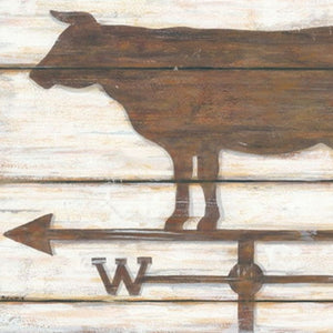HomeRoots Set of 2 Framed Rustic Cow Paper Prints - Charming Farmhouse Art for Stylish Home Decor Update 405821