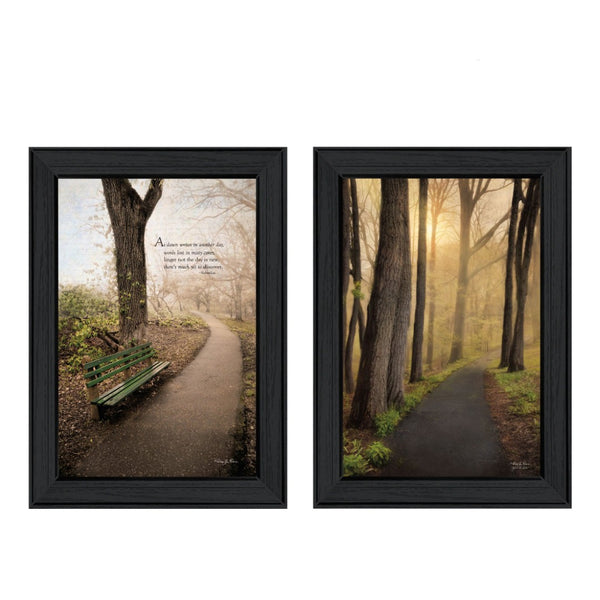 HomeRoots Set of 2 Rectangle Paper Prints - Bold Artistic Flair for Your Walls, Perfect for Any Décor Style! 405823