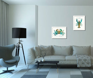 HomeRoots Set of 2 Coastal-Inspired Rectangular Art Prints for Stylish Home Décor - Easy to Hang & Eye-Catching 405824