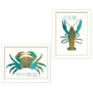 HomeRoots Set of 2 Coastal-Inspired Rectangular Art Prints for Stylish Home Décor - Easy to Hang & Eye-Catching 405824