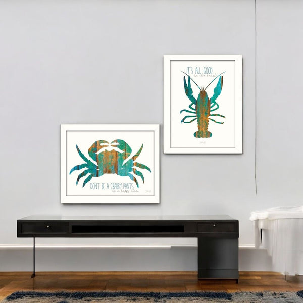 HomeRoots Set of 2 Coastal-Inspired Rectangular Art Prints for Stylish Home Décor - Easy to Hang & Eye-Catching 405824