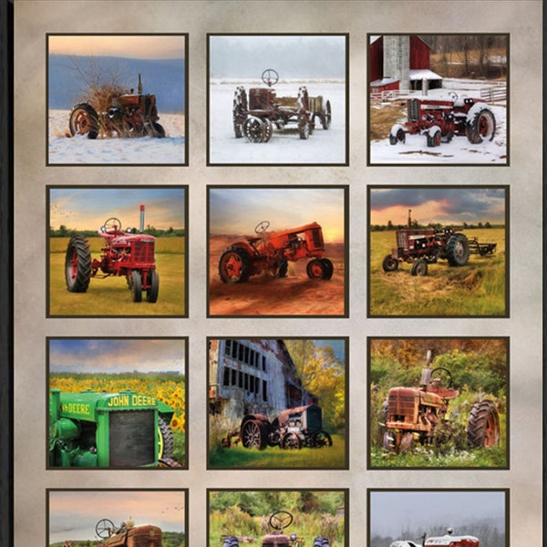 HomeRoots Set of 2 Framed Countryside Paper Prints - Timeless Block-Print Art for Traditional Decor Spaces 405825