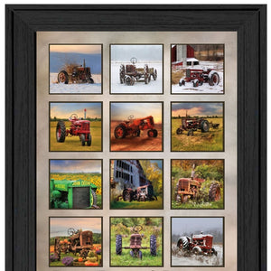 HomeRoots Set of 2 Framed Countryside Paper Prints - Timeless Block-Print Art for Traditional Decor Spaces 405825