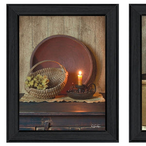 HomeRoots Set of 2 Framed Rectangular Country-Inspired Prints for Elegant Home Decor - Versatile Style! 405827