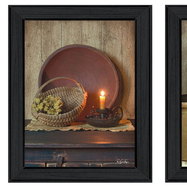 HomeRoots Set of 2 Framed Rectangular Country-Inspired Prints for Elegant Home Decor - Versatile Style! 405827